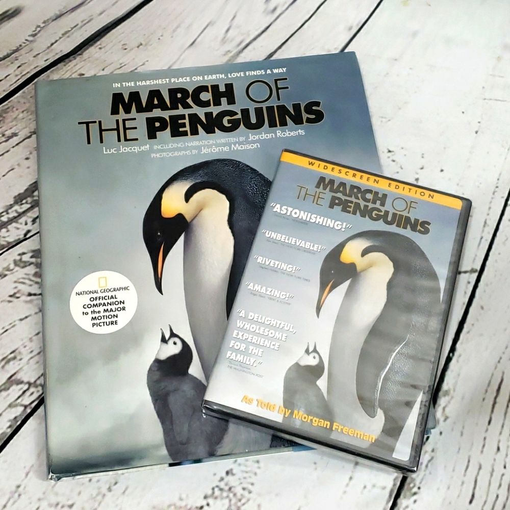 March of the Penguins 🐧 book and DVD set